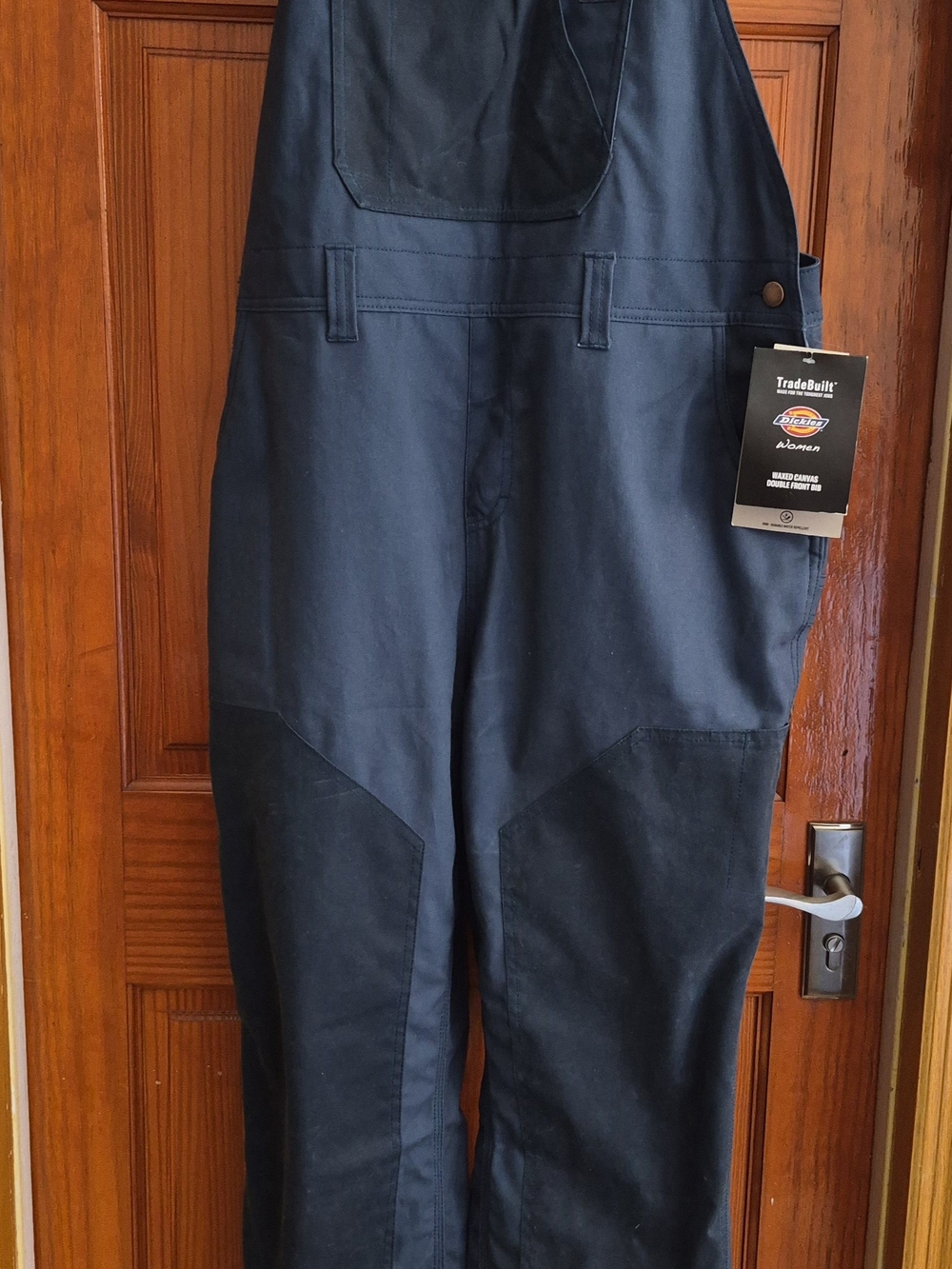 NWT Dickies Tradebuilt Womens Relaxed Fit Waxed Canvas Bib Overalls Blue Duck XL - Picture 2 of 16